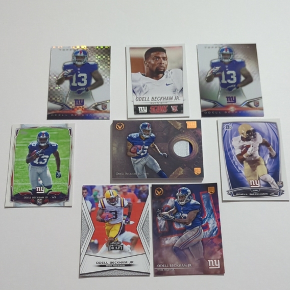 Topps Other - Lot NFL Football Trading Cards Odell Beckham Jr Rookie Patch Parallel NY Giants